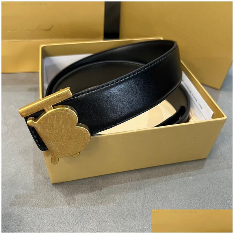 

Belts Designer Men Fashion Womens Mens Casual Letter Smooth Buckle Luxury Belt Stylish Trend All Match Classic B Drop Delivery Access Dhvze, Black