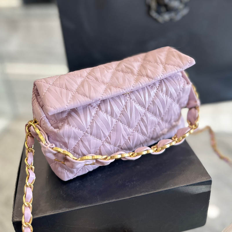 

Luxury Trunk Metal Letter Chain Women Crossbody Bag Matelasse Leather Quilted Classic Flap Shoulder Bag Purses Designer Woman Handbags Portable Coin Purse 16CM, Box