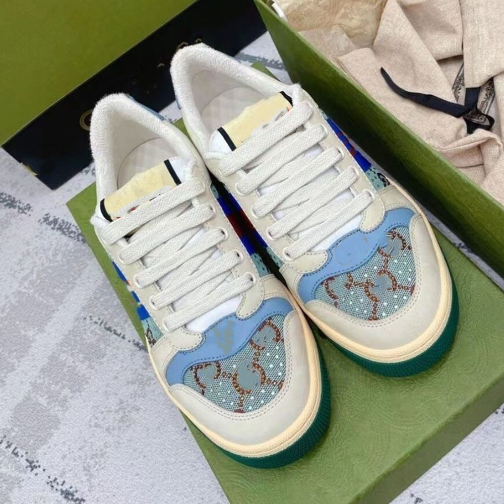 

Lovelight Screener shoes Sneakers Crystal Women's Sneakers brand Designer striped Classic Rubber Leather Distressed Shoe flat platform Low Top Men Sneaker 35-45 04