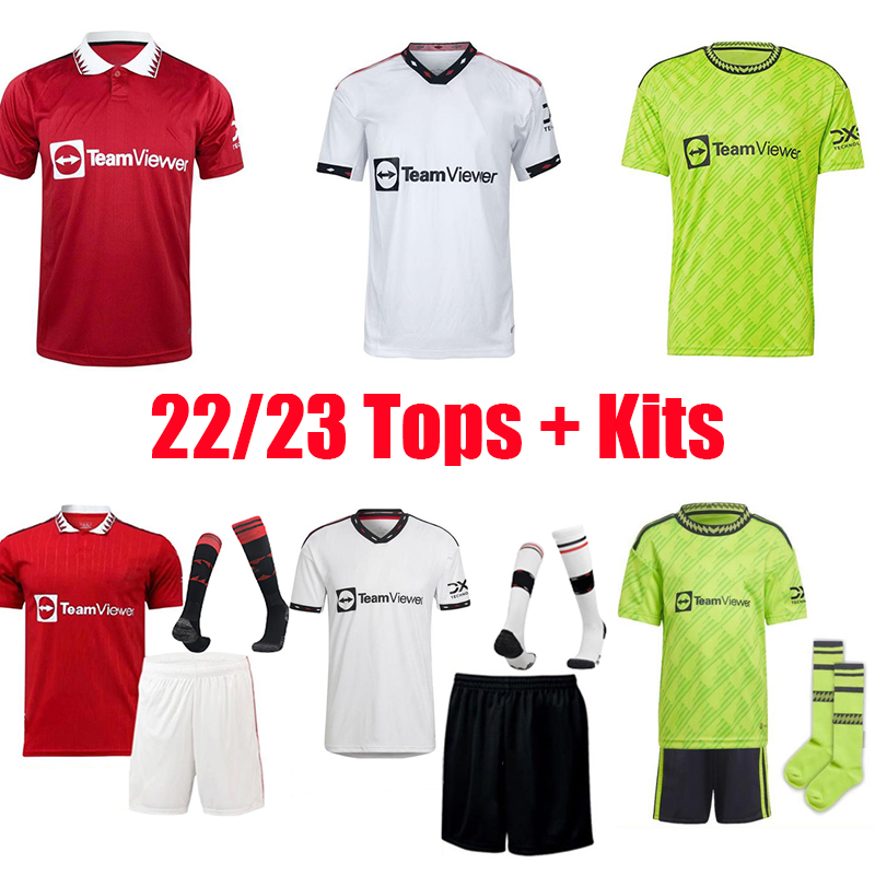 

SANCHO 22 23 Manchester soccer jerseys Casemiro RASHFORD SHAW POGBA 2022 2023 football shirt utd Home Away Third MARTIAL B. FERNANDES Mens Adult kids Tops Kits, Home kit with patch