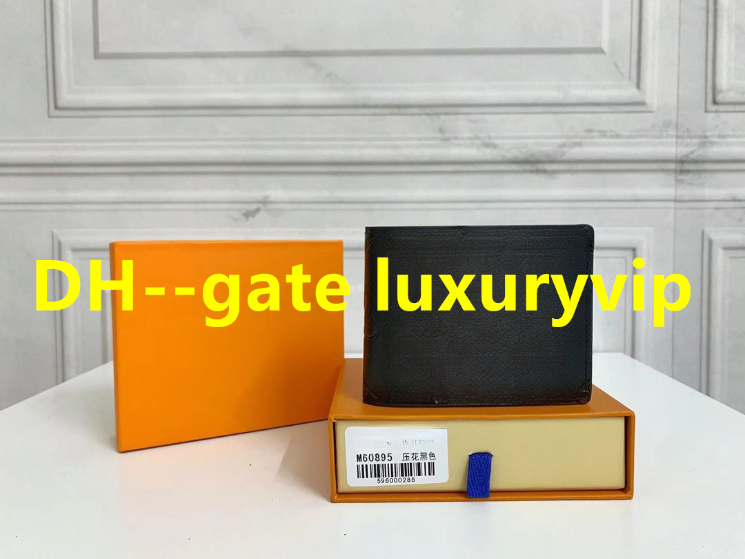 

Pure leather wallet Money 60895 luxury designer coin wallet stylish short wallet with lettering embossed classic pocket coin wallet 16