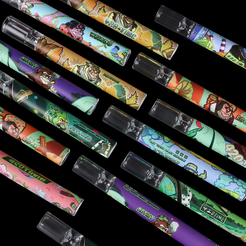 

OG glass smoking pipe 180 pieces loaded with Chevy plate dispalay Box stand trumpet color printed bowl pipes