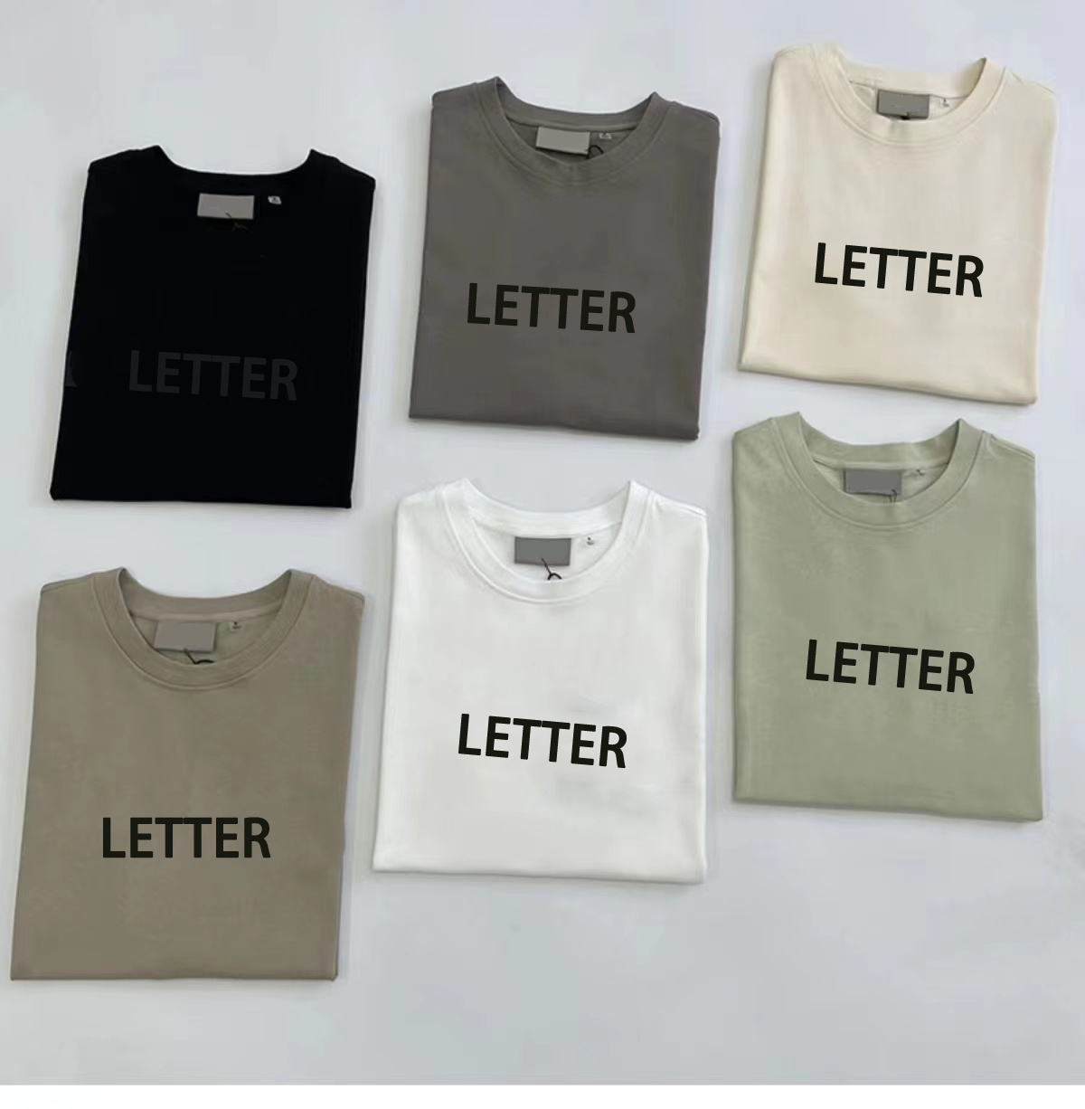 

23ss Designer Mens T-Shirts Chest ESS Letter Laminated Print Short Sleeve High Street Loose Oversize Casual T-shirt Tops for Men and Women, Beige