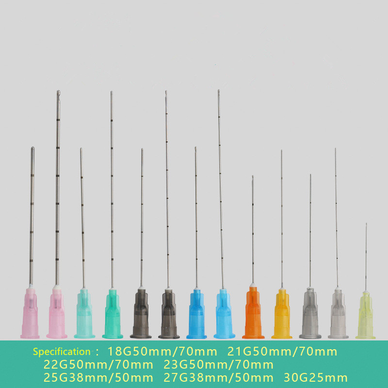 

Disposable sterile microcannula 18G 23G 25G 27G micro blunt needle cannula 50 pieces/box