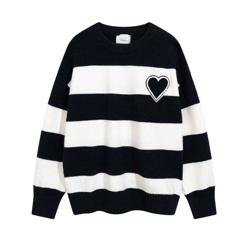 

202s sweater love heart A man woman lovers couple cardigan knit round neck high collar womens fashion letter rainbow long sleeve clothing pullover