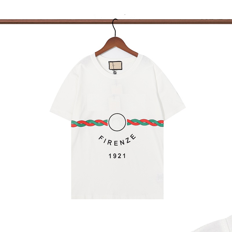 

2023 NEW Mens Womens Designer T shirts Printed Fashion man firenze 1921 T-shirt Cotton Casual Tees Short Sleeve Luxury Hip Hop Streetwear TShirts, White