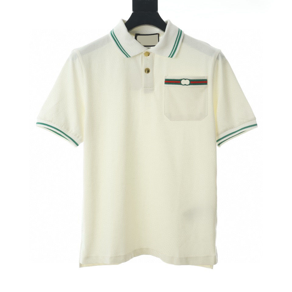 

Men's Plus Tees & Polos Round neck embroidered and printed polar style summer wear with street pure cotton 22ddm