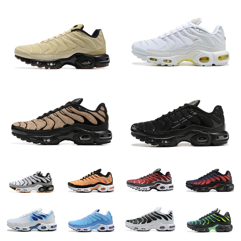 

2023 New men women running shoes tn plus 3 Terrascape Triple Black white Atlanta Hyper Sky Blue Fury Jade Laser Wolf Grey mens trainers outdoor sports sneakers, Bubble package bag
