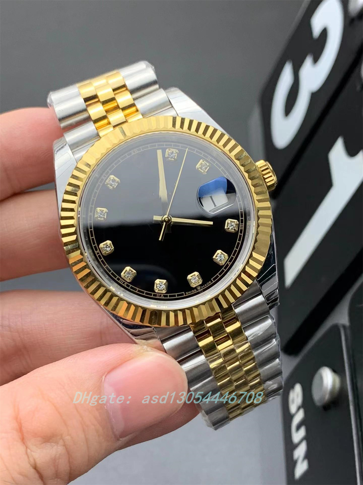 

2023New EW Automatic Mechanical Watch 41mm diameter 3235 movement Sapphire crystal mirror 904L Fine steel case with waterproof strap Wristwatches, As shown