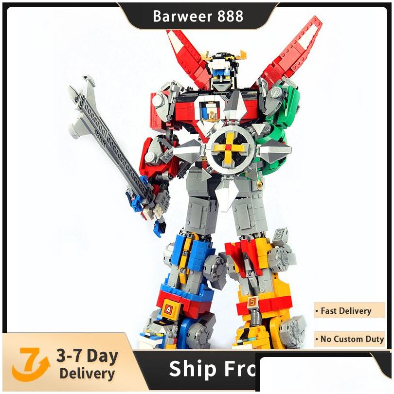 

Blocks Ideas Block 5In1 Morphing Robot Model Voltroned Lion King Action Figure 2600Pcs Building Bricks Toys Gift Set Compatible Drop Dhdxz