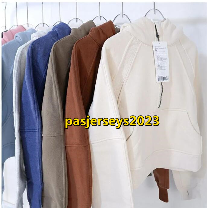 Lululemens Femme ￠ l'automne Sweatshirt Sweat-shirt Yoga Veste Veste de gymnase M manteur d'entra￮nement ￠ moiti￩ ￩clair
