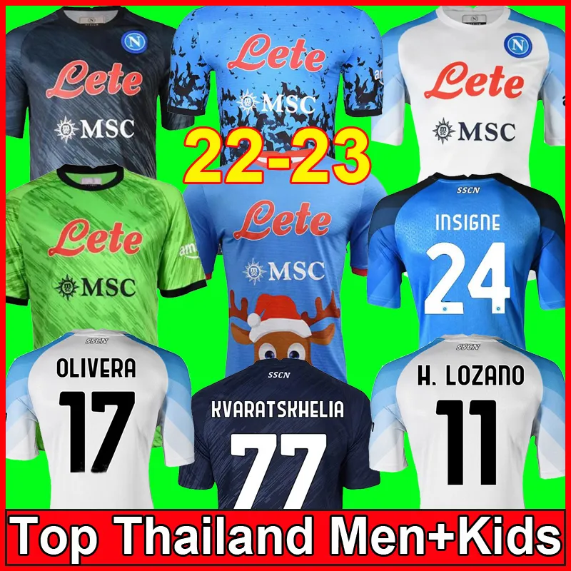 

S-3XL 22/23 SSC Napoli Soccer Jerseys valentines Maradona anniversary Naples Halloween LOZANO OSIMHEN ZIELINSKI Football Shirt MAGLIA RRAHMANI Kits sock sets, 22 23 away adult