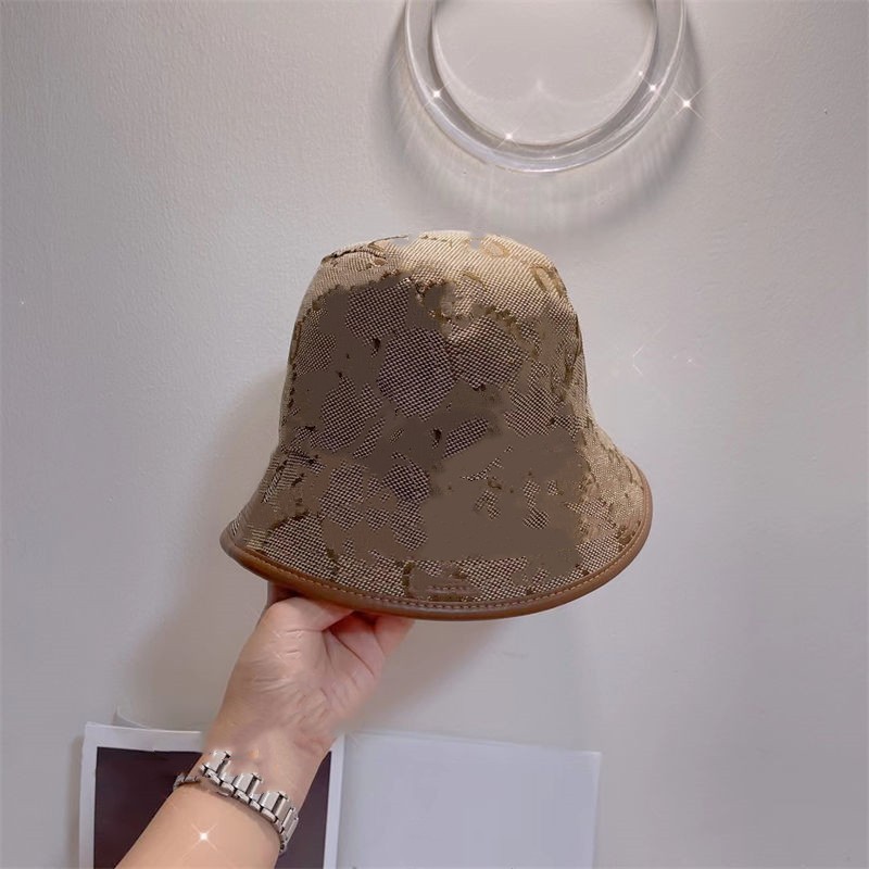 

Fisherman hat designer Douli luxurious stylish sun hat classic two-letter beach hat outdoor travel hat so beautiful GOOD, Silver