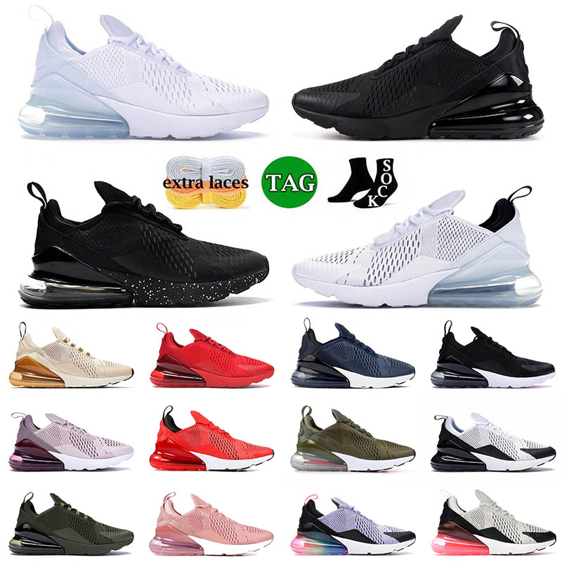 

Mens Women Running Shoes Sports Airmax 270 27C Triple White Black Dot Light Orewood Brown Medium Olive Barely Rose Air Max 270s Light Bone Trainers Sneakers, B63 40-45