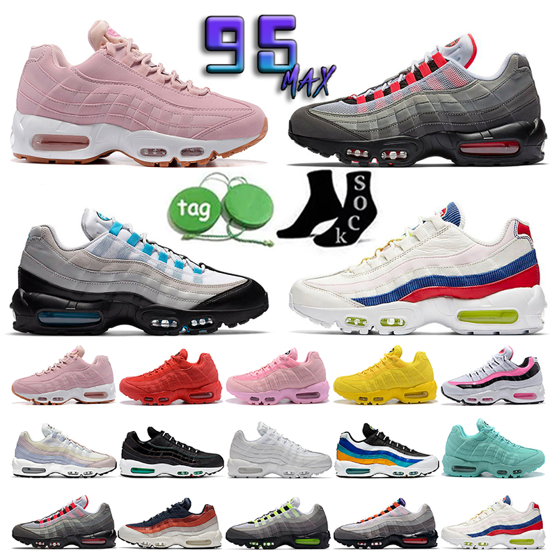 

95 95s running shoes snaker Outdoor Sneakers Triple Black White Neon Midnight Navy Solar Red Glass Blue Smoke Grey airmaxs solo, 22