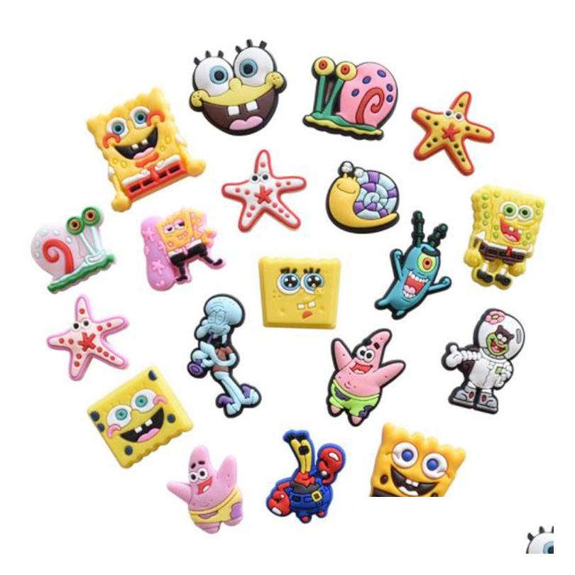 

Shoe Parts Accessories Fast Delivery Cute 2D 3D Shoes Charms Pvc Clog Croc Buckle Fashion Decorations Drop Dhxlu