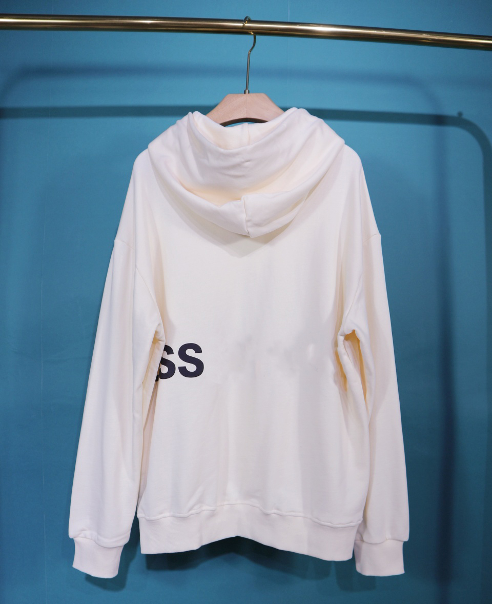 

ESS Ladies Sweatshirt Thin Fleece Hooded Couple Pullover Long Sleeve Sweatshirt Letter Print Long Sleeve Pullover Simple Casual Solid Color