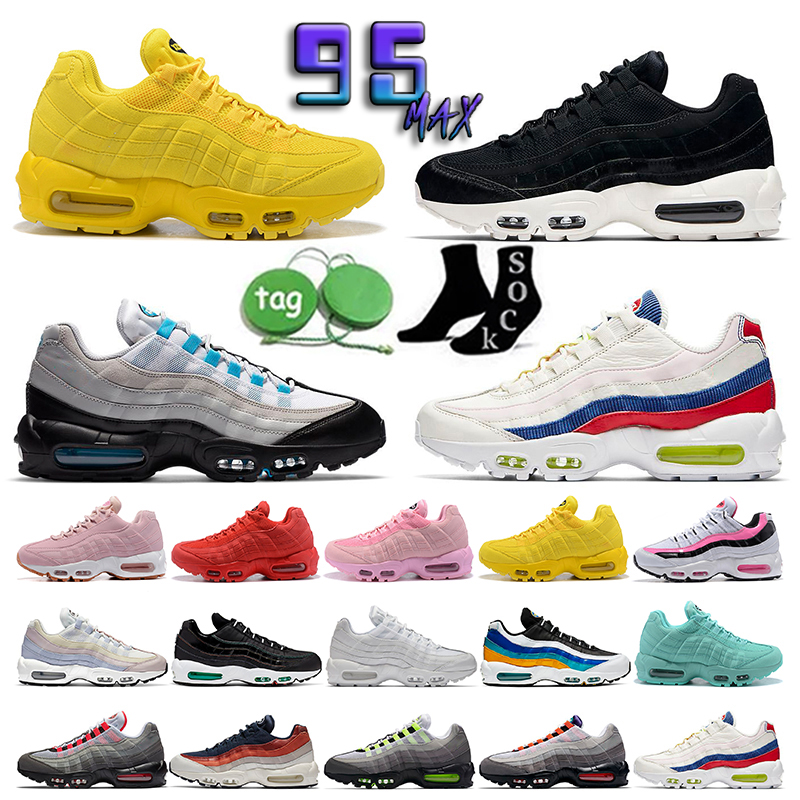 

2023 Classic 95 95s airmaxs Mens Running Shoes Max Greedy 3.0 Laser Fuchsia Triple Black White Midnight Navy Neon Light Charcoal Vintage TV Designer Sneakers