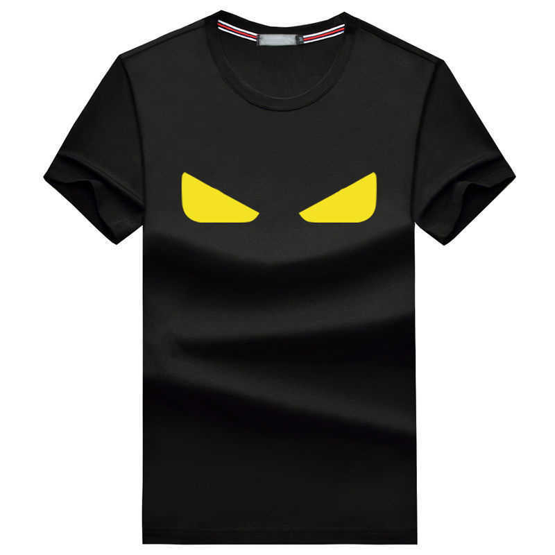 

Designer Luxury Fends Classics Fashion Trend Versatile Summer Men' Pure Cotton Round Neck Half Sleeve Small Monster Print T-shirt