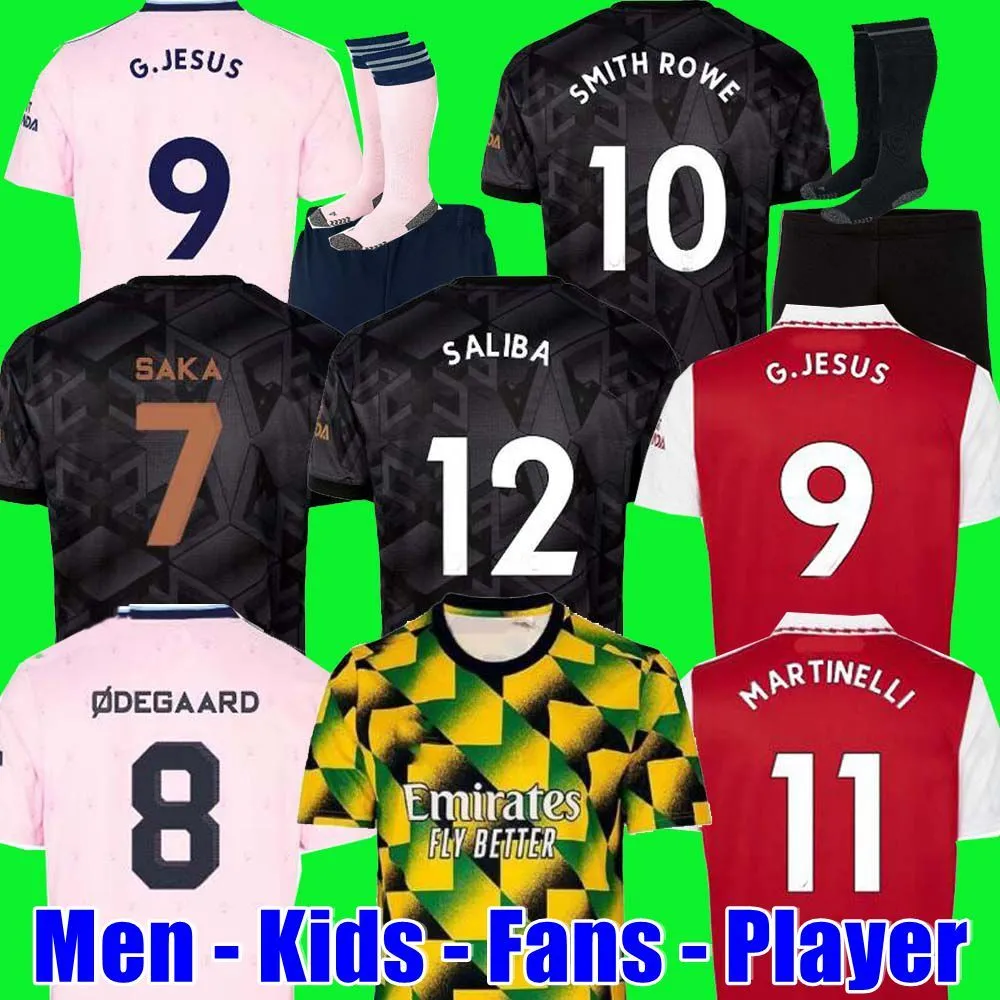 

22 23 SAKA G. JESUS soccer jerseys SMITH ROWE Fans Player version Gunners MARTINELLI ODEGAARD THOMAS NKETIAH TIERNEY 2022 2023 Home Away football shirt Men kids kit, 22 23 home kids