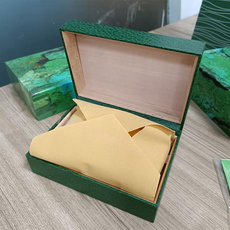 

Y Rolexables Luxury High Quality Perpetual Green Watch Box Wood Boxes For 116660 126600 126710 126711 116500 116610 Watches345D