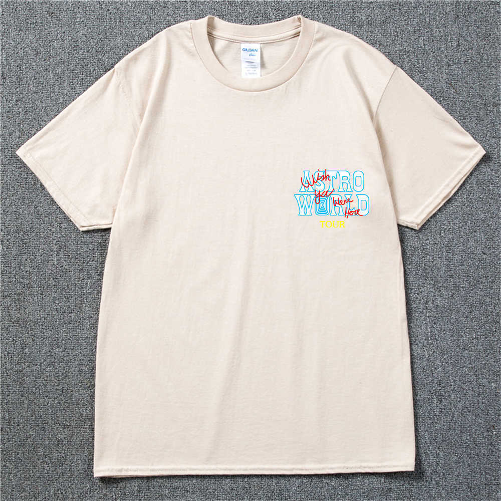 Men's T-Shirts New Fashion Hip Hop T Shirt Men Women Jk Ctus ASTRORLD Harajuku T-Shirts YOU WERE HERE Letter Print Ts Tops L261014a
