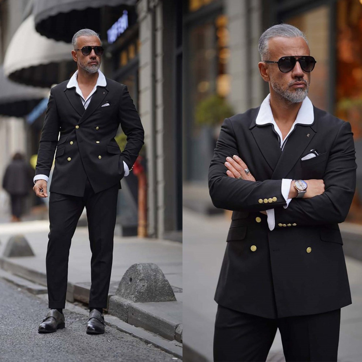 Two Pieces Wedding Tuxedos Men Suits Solid Color Formal Notched Lapel Suit Jacket Double Breasted Handsome Customized Three Pockets Work Multi-scena
