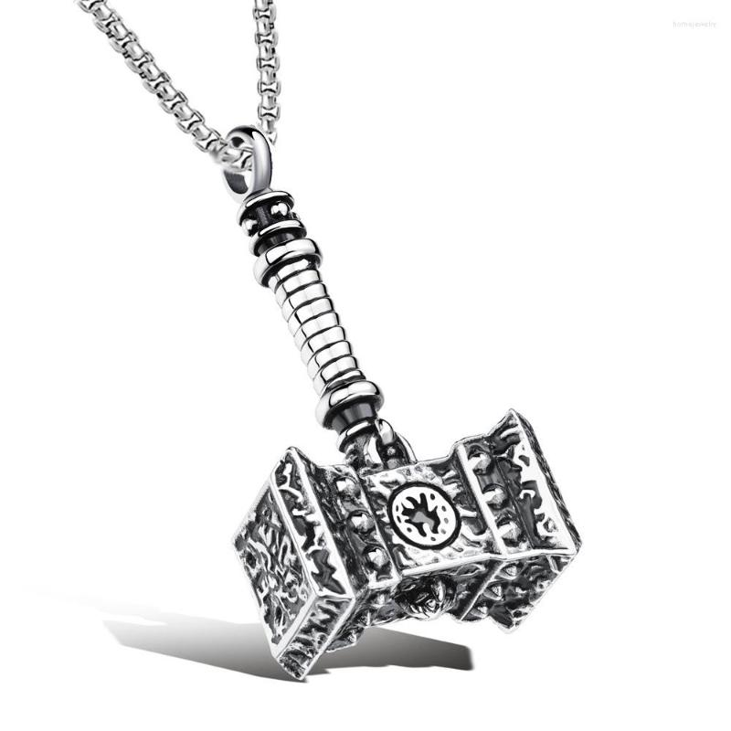 

Choker Collar Hombre In Steampunk Hip Hop Stainless Steel Chain Gothic Vintage Hammer Pendant Necklace Jewelry For Men Colar