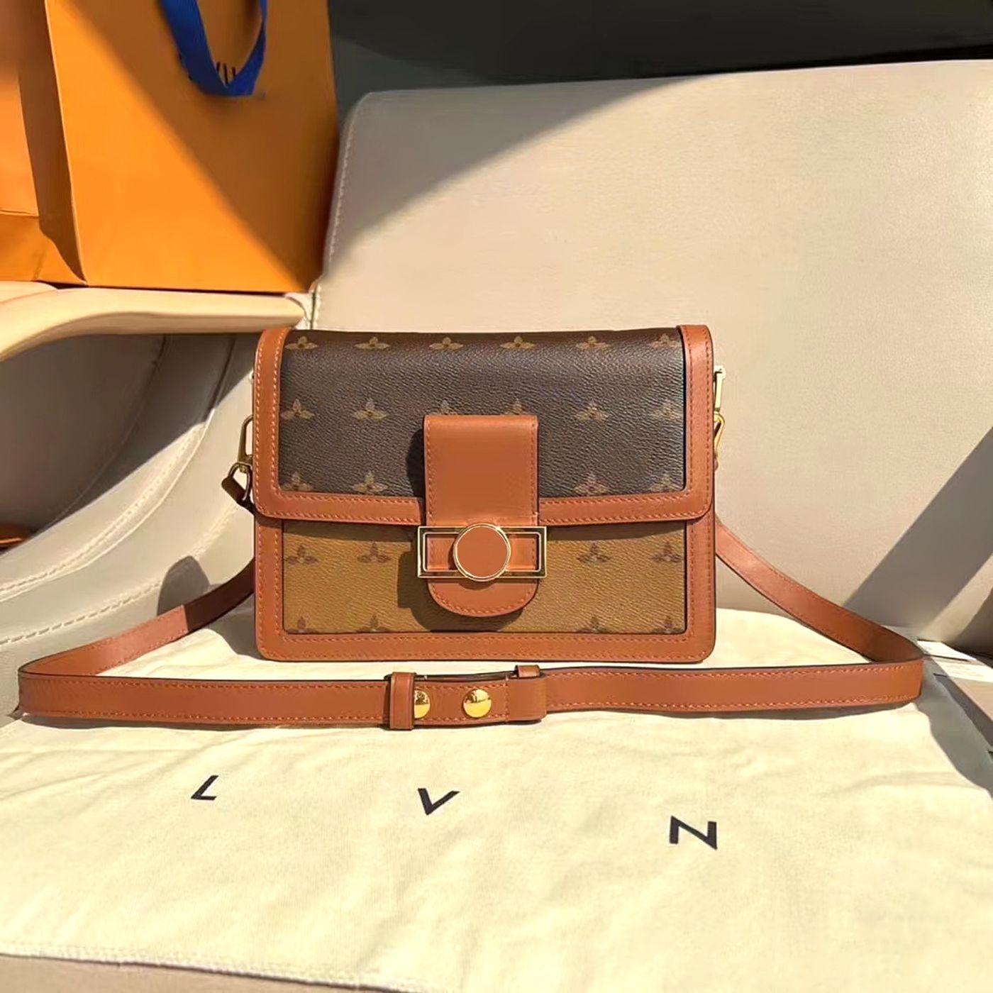 

luxury Brand designer famous lady handbag bags Shoulders DAUPHINE Girl Totes Wallet crossbody original Lady Genuine Leather Coin purse fashion Clutch bag