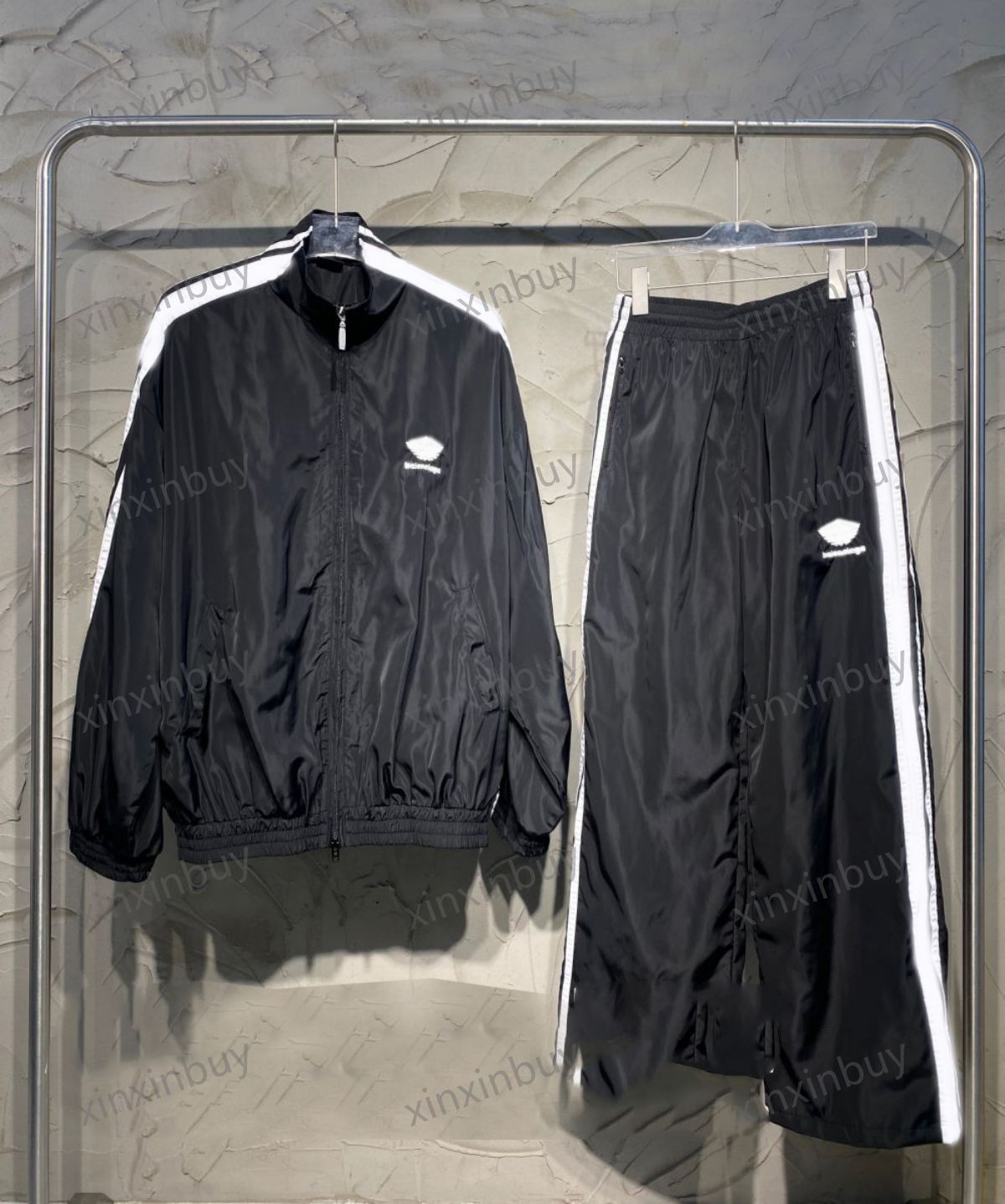 

xinxinbuy Men designer Jacket coat 23ss Windbreaker Paris letter jacquard Embroidery short sleeve cotton women khaki black S-L, 02