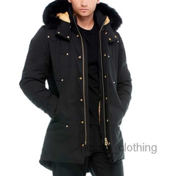 Canada Winter Men's Down Jacket Stag Lake Hooded Parkas Classic Warm Windproof Thick Black and Brown Fur Parka Coats White Duck Mooses 2 YZ9C
