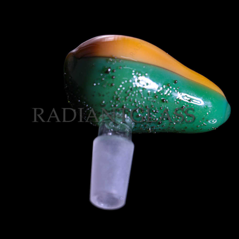 

Smoking Avocado Glass Bowl New heavy Bowls Novelty Slide Bowl 14mm 19mm Male Pieces for Water Pipes Bongs Tobacco Bowls Fruit Series