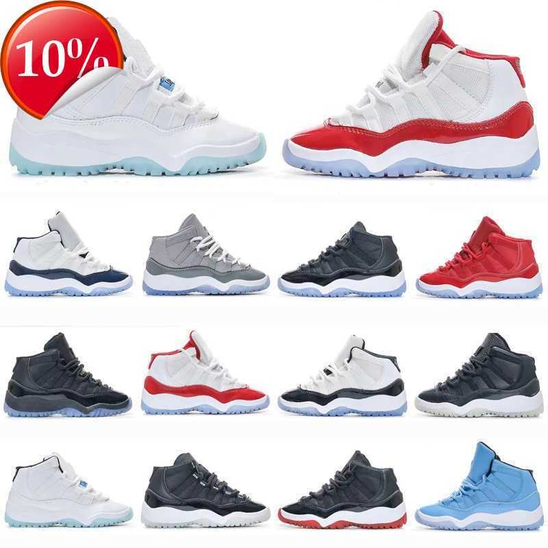 

top designer children basketball kids shoes baby 11 11s XI Cherry Bred Cool Grey Concord Unc Win Like for toddler sneakers fashion tennis shoe, 111