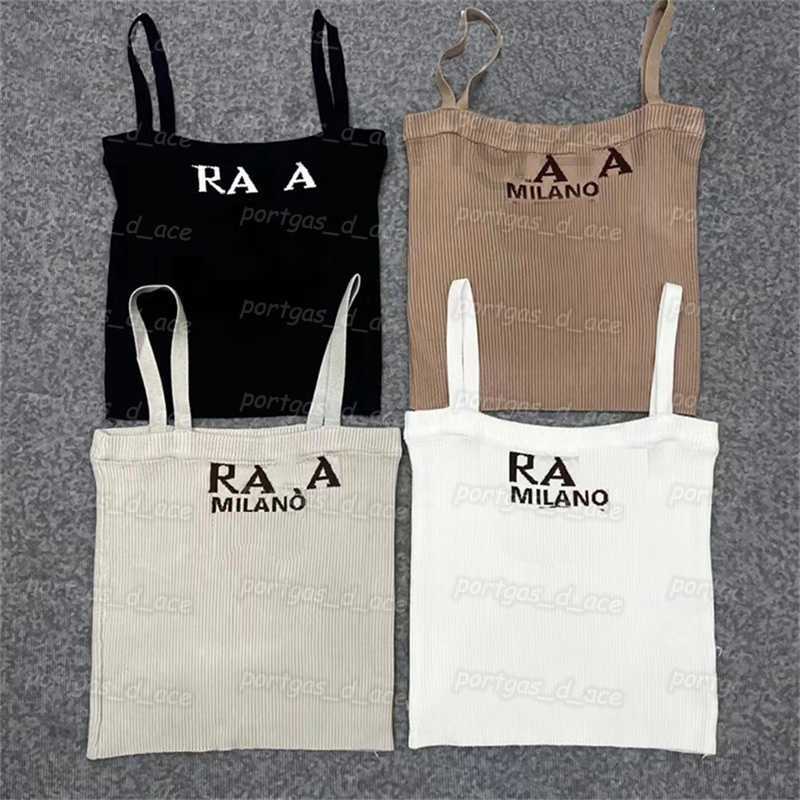 

Women's Tanks & Camis Designer Womens Knit T Shirts Letters Knitted Sling Sexy INS Street Style Knits Bottoming Tops 9V26, #b brown