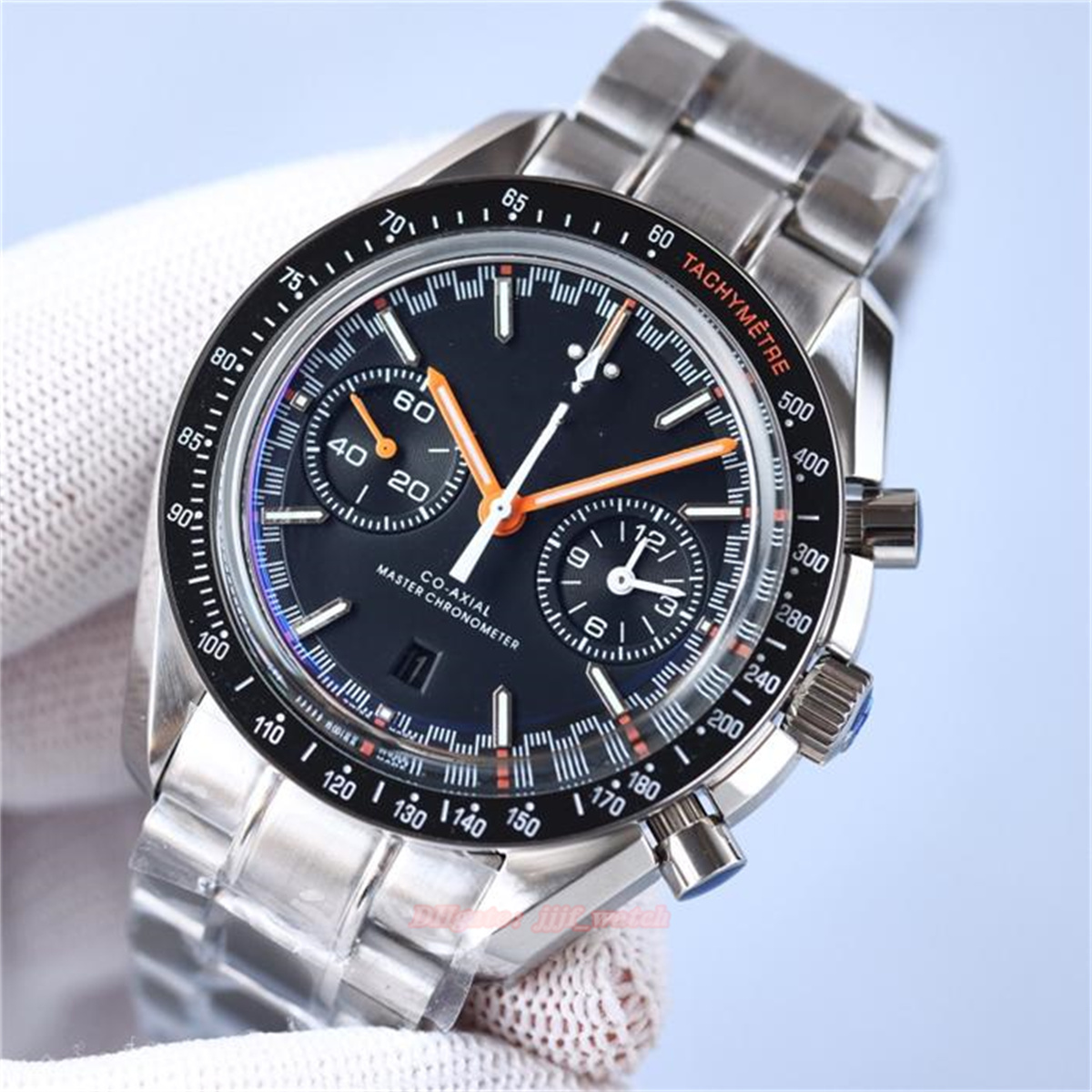 

OM watch 42mm 9900 automatic mechanical movement Ceramic bezel AISI316L steel case Wristwatches, As shown