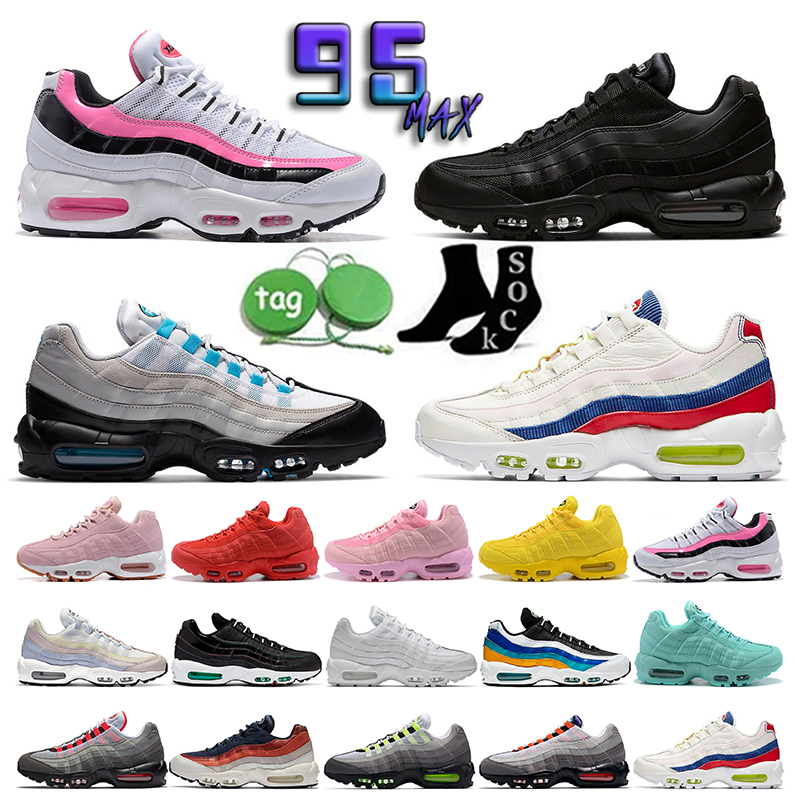 

Classic Mens 95 airmaxs Running Shoes Greedy 95s air Neon Triple Black White Designer Sneakers, 20
