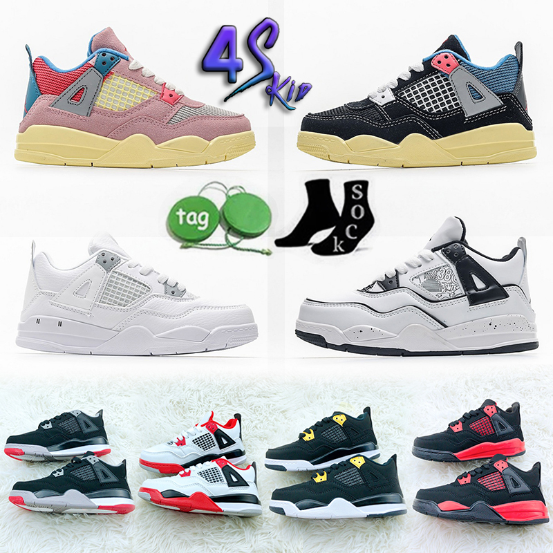 

Kids Shoes Sneakers Sports Trainers Midnight Navy Cool Grey University Blue Oreo Bred Black Cat Dark Mocha 4 4S Sail Violet Ore Patent