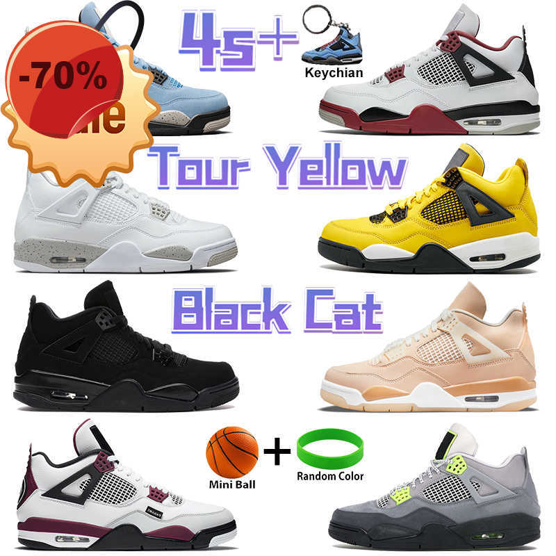 

Sandals Quality Top 4 Basketball Shoes 4s Men Women Sneakers Sports Trainers Black Cat Tour Yellow Bred Fire Red Cactus Jack University Blue US, 03. university blue