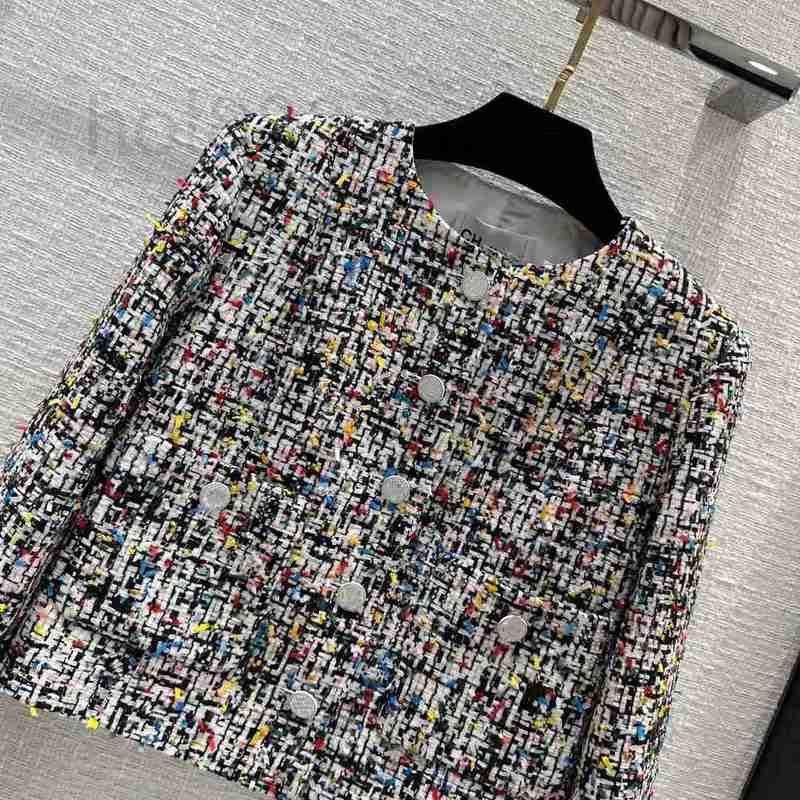 

Women' Jackets Designer Women Vintage Tweed Blazer Jacket Coat Female Milan Runway Dress Causal Long Sleeve Tops Clothing Suit A6br