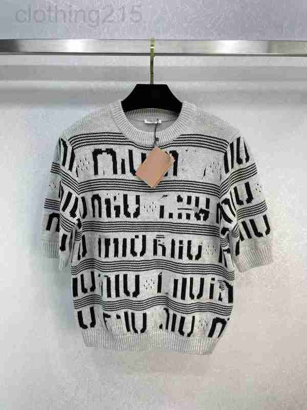 

Women' Sweaters Designer 2023 New Spring O Neck 1/2 Sleeve Embroidery High End Jacquard Pullovers Sweater 1107-10 42ZL, Picture color