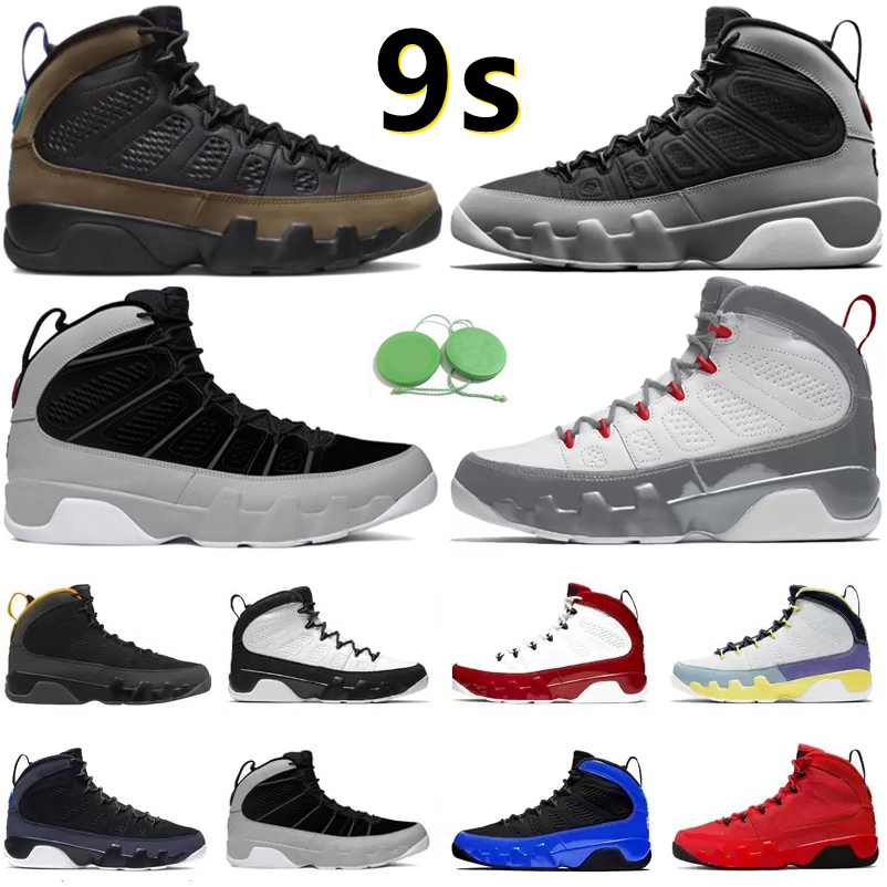 

Jumpman 9 9s Men Og Basketball Shoes Light Olive Fire Red Particle Grey Chile Gym Red Black White UNC Racer Photo University Gold Blue Mens Trainer Sports Sneakers, Color#1