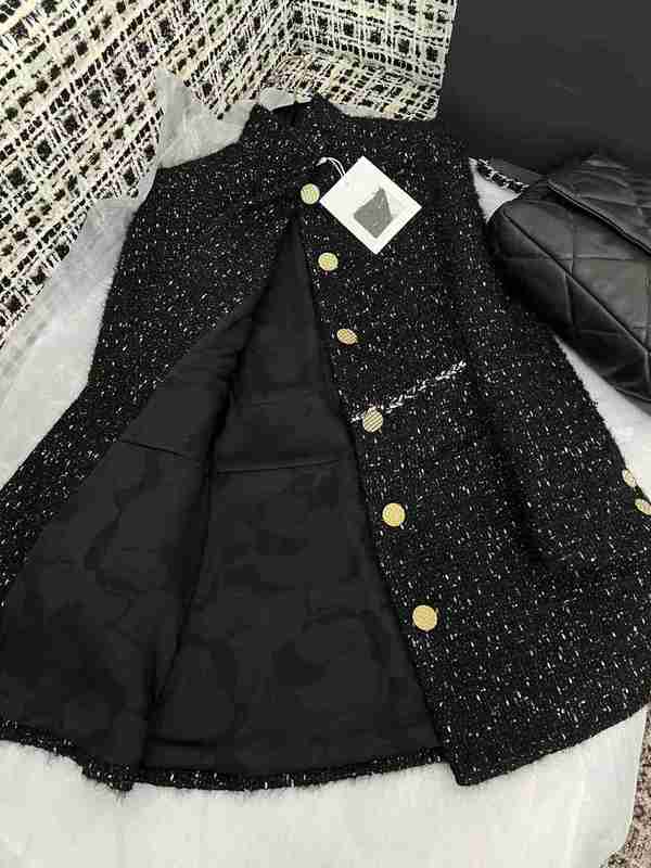 

Women' Jackets Designer Chan New brand jacket OOTD Fashion temperament top-grade autumn winter long style tweed coat overcoat Leisure Women Spring Coats Y8GR, Logo-chan