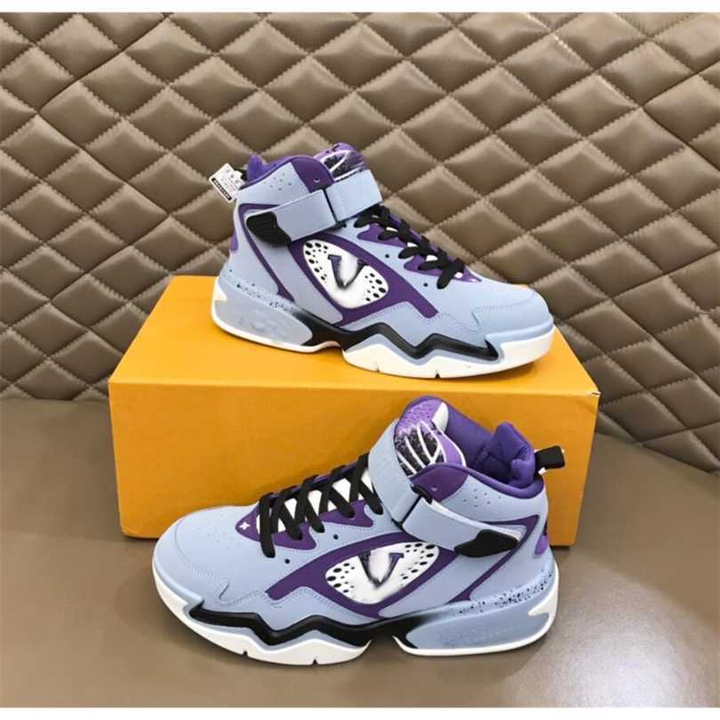 

Luxury Designer Casual Shoes TRAINER 2 Sneakers High Men Sneaker Retro Basketball Shoes size38-46, Color 4