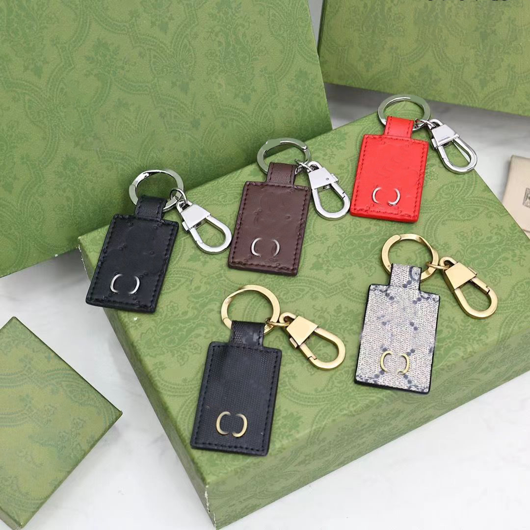 Ribbon keychains luxury designer keychain lanyards mens metal buckle keychain letter printed leather car key chain bag charm unisex keyring fashion