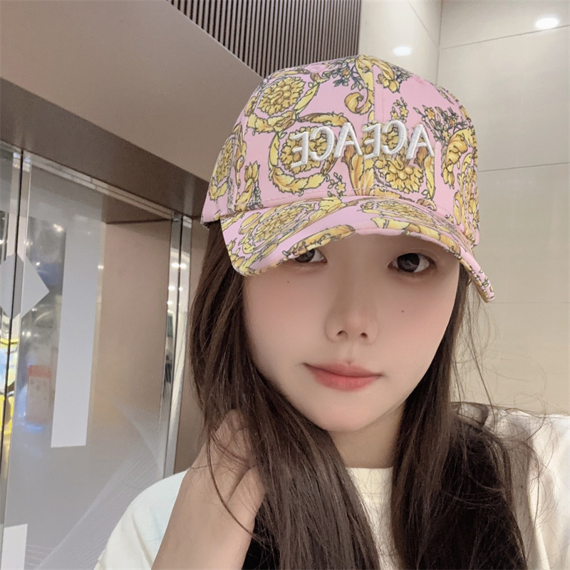 

2023 Fashion Ball Caps Designer Baseball Cap For Womens Men Luxury Letter Flower Print Sun Hats Medusa Casual Casquette Outdoor Sports Caps, Pink