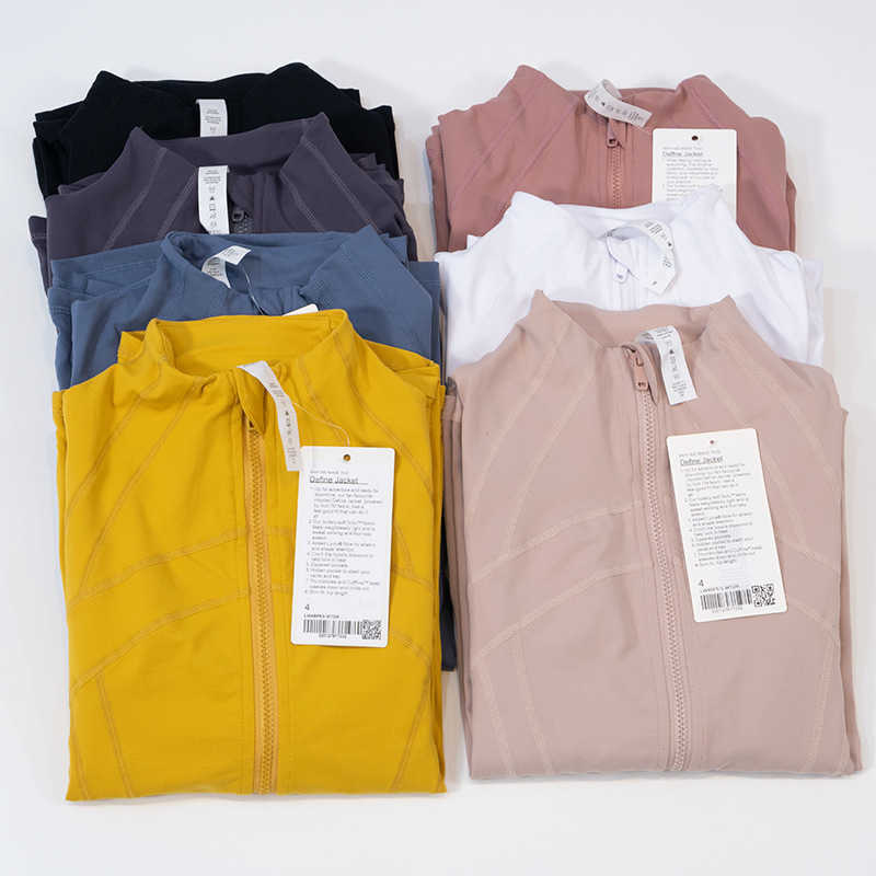 

Yoga Suit Women's Sports Coat lu-619 Define jacket Women's Casual Fitness Training Standing Collar Long Sleeve Top, Midnight blue