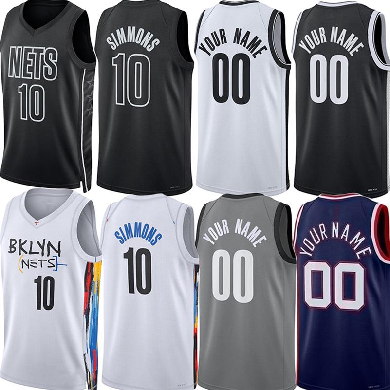 

Custom BKN Netts Basketball Jersey 10 Ben Simmons 1 Mikal Bridges 24 Cam Thomas 26 Spencer Dinwiddie 33 Claxton Cameron Johnson 12 Joe Harris New Men Jerseys 2023, Colour 8