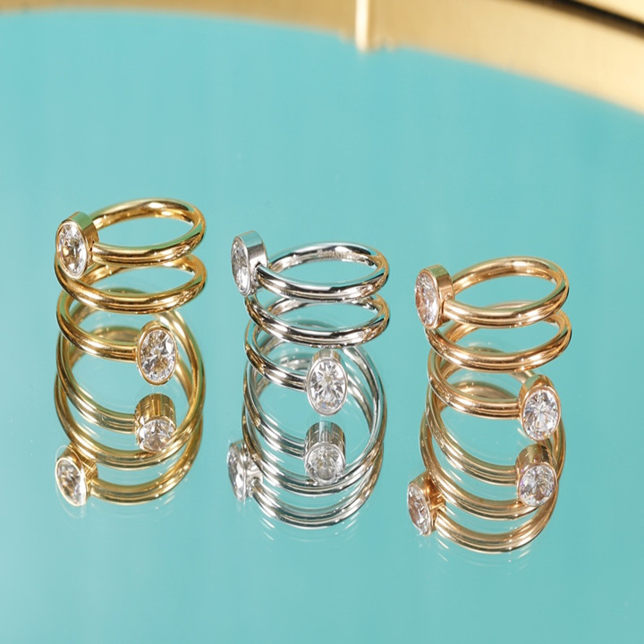 

Band rings steel color retention 18k gold designer ring For Lover Women ring
