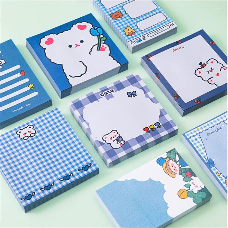 

Pcs/lot Creative Bear Girl Memo Pad Sticky Notes Cute N Times Stationery Label Notepad Bookmark Post School Supplies