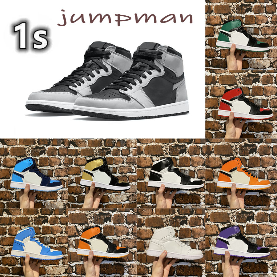 

Jumpman 1 OG Jordens Basketball shoes High 1S UNC Patent Leather Hyper Royal Mocha Homage To University Blue Sport Men Women Designer Sneakers Trainers 36-47